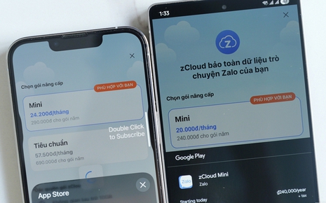 Zalo thu phí zCloud trên iPhone đắt hơn Android, người dùng hỏi tại sao vậy?