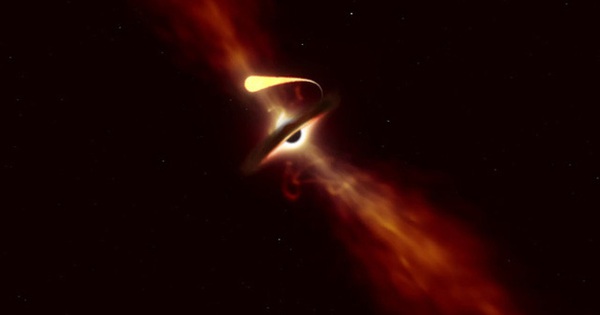 Ngôi sao bị xé toạc, lộ ra hố đen ẩn núp