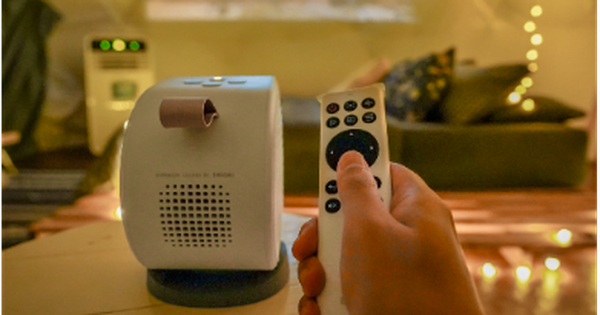Experience the cinema anywhere with the BenQ GV11 . wireless mini LED projector