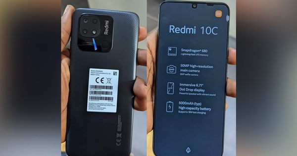 Redmi 10C reveals real photos, has a fingerprint sensor in the camera cluster