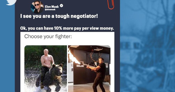After the challenge, the Russian – Ukrainian officials “split sides”, Elon Musk posted a shocking photo: “Choose your fighter”