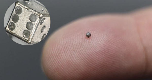 Mazda welders create metal dice as small as a grain of sand