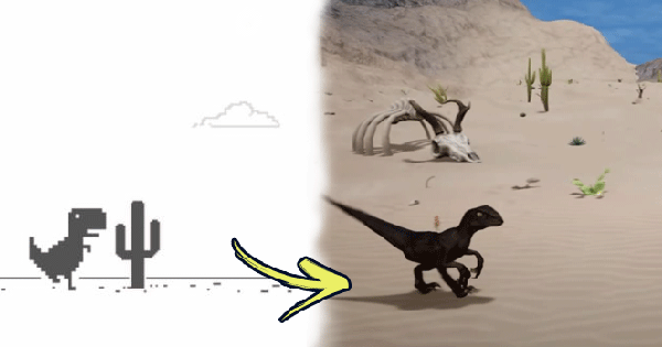 YouTuber 3D turns the game “Dinosaur lost its life” on Google Chrome, playing as good as the original but more beautiful