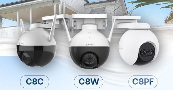 What is the difference between the C8PF security camera and the C8 seniors?