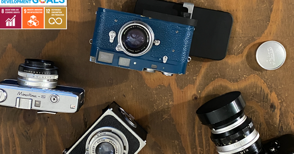 Turn a film camera into a digital camera with this simple accessory