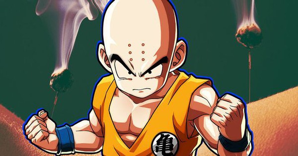 Why does Krillin have six dots on his forehead?