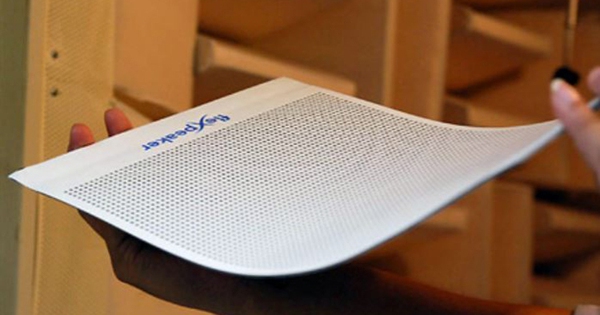 Successfully manufactured a paper-thin speaker with surprisingly good sound quality