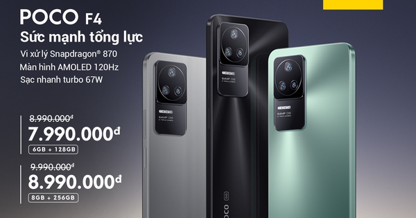 POCO F4 5G ra mắt tại VN: Snapdragon 870, sạc nhanh 67W, giá từ 7.9 triệu đồng