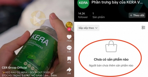 Kẹo rau KERA bất ngờ "bốc hơi" khỏi các sàn TMĐT, trên kênh TikTok chính chủ cũng không còn