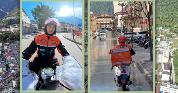 Chàng trai 24 tuổi làm shipper duy nhất tại huyện vùng sâu Tây Tạng, mỗi ngày chạy 200 đơn hàng