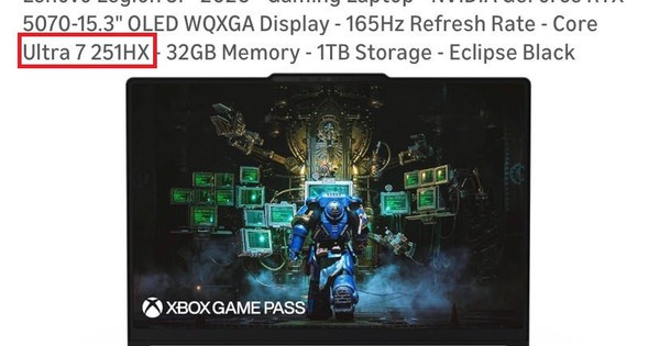Intel Core Ultra 7 251HX lộ diện, Lenovo và MSI chuẩn bị laptop gaming với RTX 5070 12GB