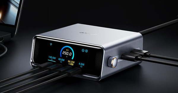Anker ra mắt sạc để bàn 250W Pro+ giá khoảng 3 triệu đồng: 6 cổng, màn hình LCD, sạc MacBook Pro 16 inch ở 140W