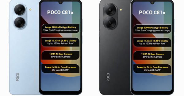Xiaomi ra mắt POCO C81 và C81x giá rẻ: Cấu hình cơ bản, pin lớn, hỗ trợ lâu dài