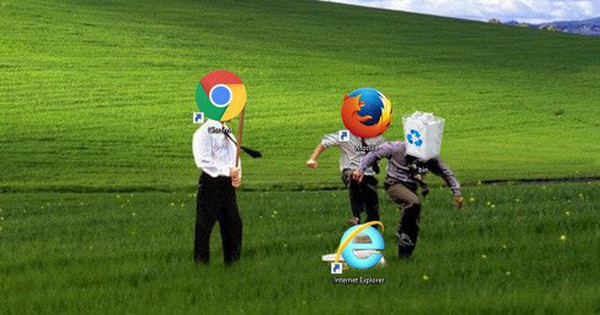 [Vui] Tổng hợp loạt hình nền máy tính hài hước nhất, Internet Explorer chuyên bị 