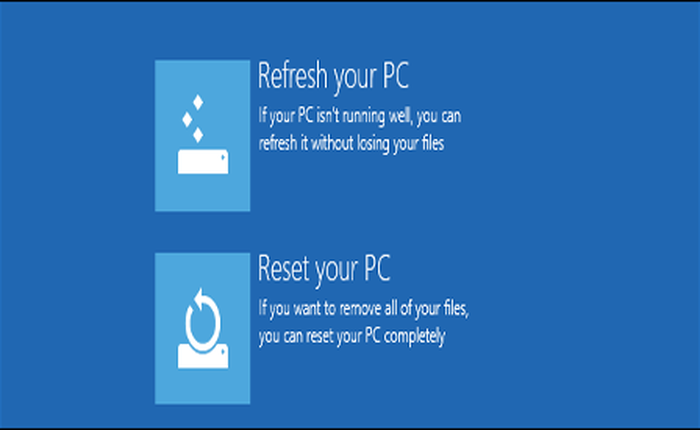 Tìm hiểu chức năng Refresh và Reset trên Windows 8