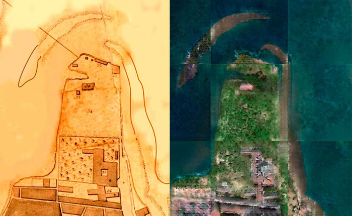 2 thầy trò sử dụng thuật toán để biến bản đồ từ thời cổ đại thành hình chụp rõ nét như  bản đồ vệ tinh