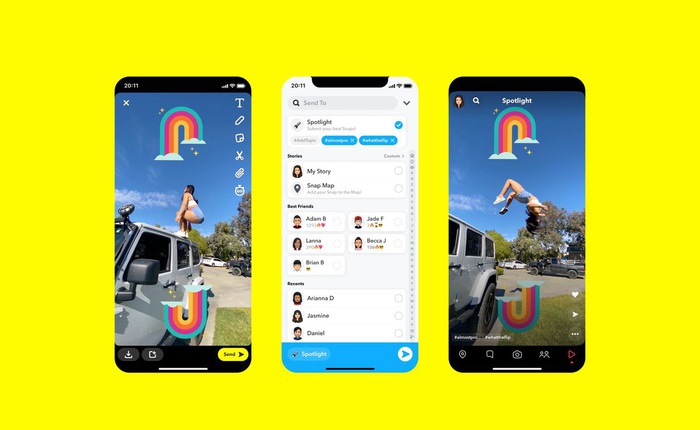 Snapchat ra mắt tính năng Spotlight sao chép y hệt TikTok