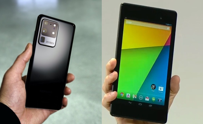 Hỏi vui: Galaxy S20 Ultra màn hình 6.9 inch, Nexus 7 màn hình 7 inch, tức là 2 màn hình lớn như nhau à?