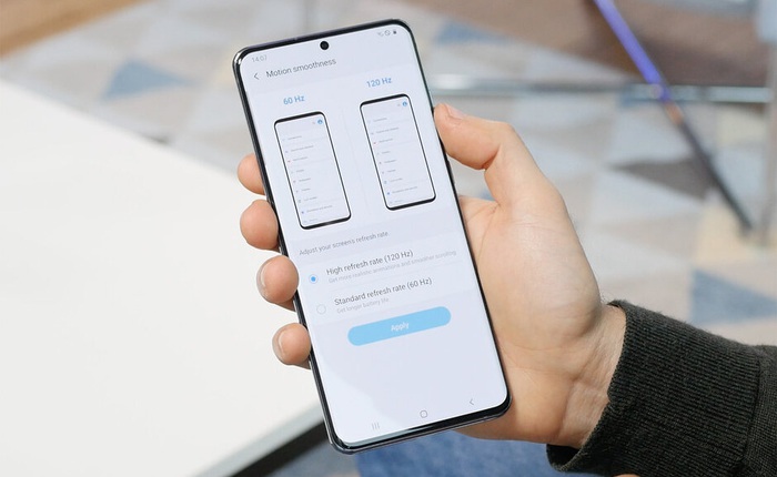 So sánh thời lượng pin của Galaxy S20 Ultra: Xem 120Hz ngốn pin cỡ nào so với 60Hz