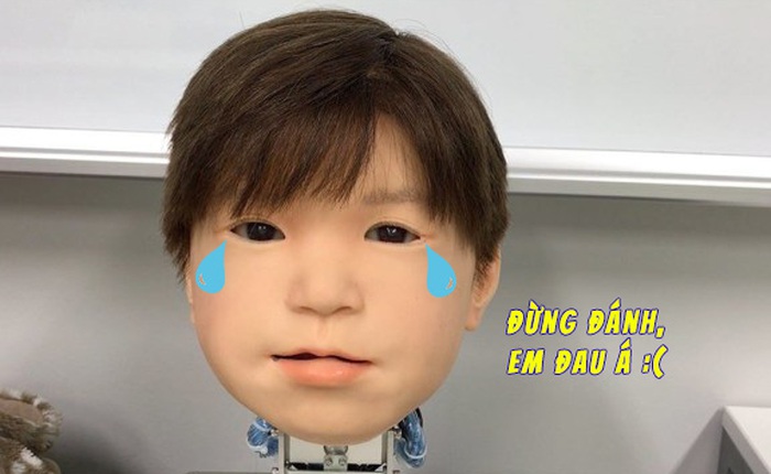 Nhật Bản phát triển thành công mẫu robot trẻ em chân thực đến rùng mình, lại còn biết đau giống hệt con người