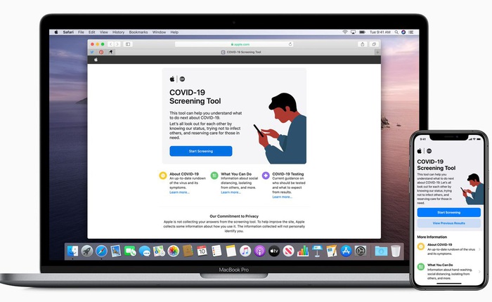 Apple ra mắt trang web và ứng dụng sàng lọc Covid-19