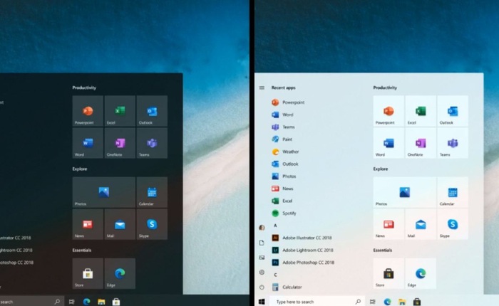 Microsoft tiết lộ giao diện mới của Start Menu trên Windows 10