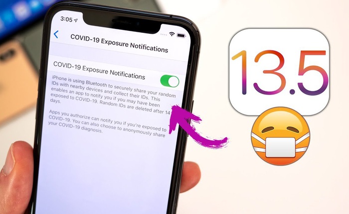 iOS 13.5 có gì mới: Phát hiện phơi nhiễm COVID-19, mở khoá iPhone dễ hơn khi đeo khẩu trang