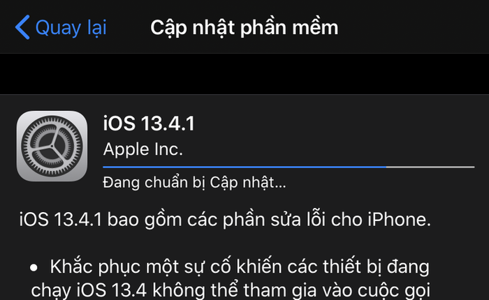 Apple tung ra iOS 13.4.1, sửa lỗi quan trọng trên iPhone và iPad