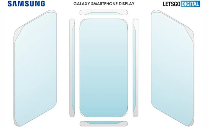 Samsung được cấp bằng sáng chế cho thiết kế màn hình không viền cong bốn cạnh