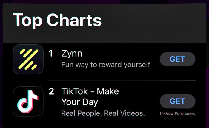 Ứng dụng nhái TikTok trả tiền cho người xem video vừa đạt top 1 đã bị gỡ bỏ trên cả iOS và Android