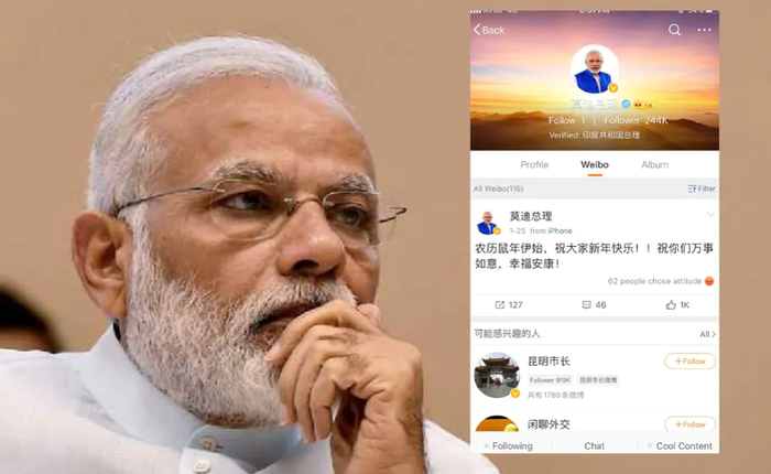 Thủ tướng Ấn Độ 'nghỉ chơi' mạng xã hội Weibo của Trung Quốc