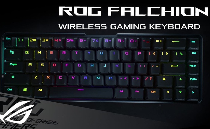ASUS ra mắt bàn phím cơ ROG Falchion siêu nhỏ gọn, switch Cherry MX, pin 400 giờ, tích hợp "touch bar"