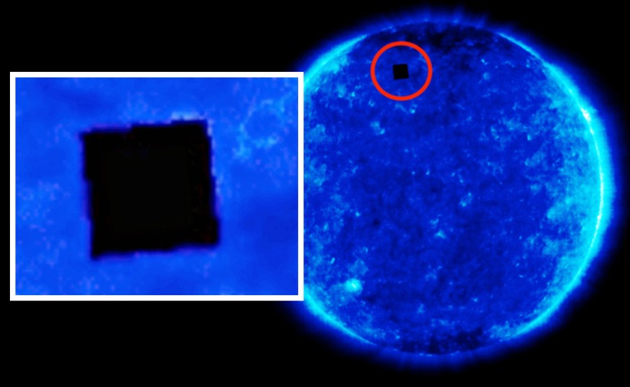 Tại sao trong tấm ảnh Mặt Trời của NASA chụp lại có một hình vuông đen ngòm như thế này?