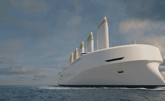 Chiêm ngưỡng thiết kế siêu thuyền buồm khổng lồ cánh dài 80 mét chạy bằng sức gió