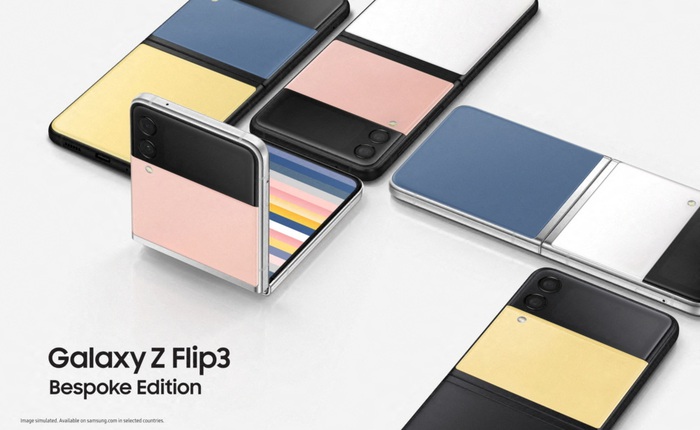 Samsung ra mắt Galaxy Z Flip3 Bespoke Edition: Người dùng được tự ý tuỳ chỉnh màu sắc máy theo sở thích, giá 1099 USD