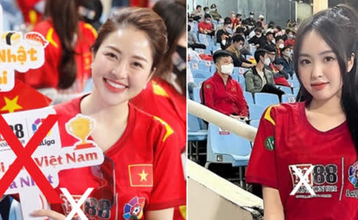 2 hot girl nổi tiếng thị phi mượn cớ đi cổ vũ ĐT Việt Nam nhưng thực chất là PR cho sàn cờ bạc, cá độ bóng đá?