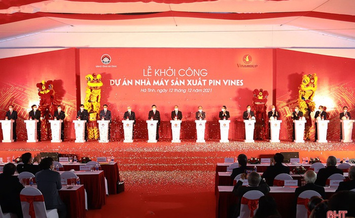 Vingroup khởi công nhà máy pin 4.000 tỷ đồng tại Hà Tĩnh, thực hiện chiến lược pin "3 chân kiềng"