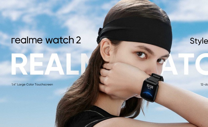 Realme Watch 2 ra mắt: Thiết kế giống Apple Watch, có đo SpO2, chống nước IP68, pin 12 ngày, giá 1.29 triệu đồng