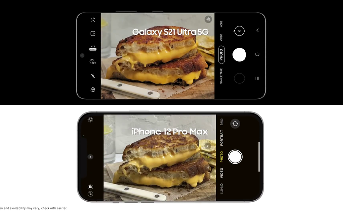 Samsung chê iPhone 12 Pro Max chụp ảnh tệ hơn Galaxy S21 Ultra