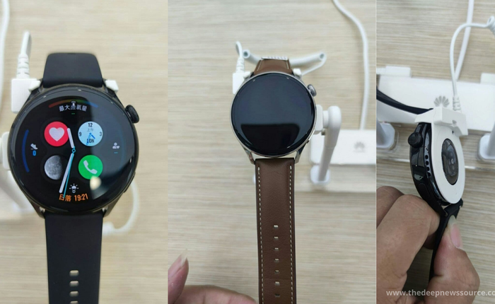 Lộ hình ảnh thực tế đầu tiên của Huawei Watch 3 chạy hệ điều hành HarmonyOS