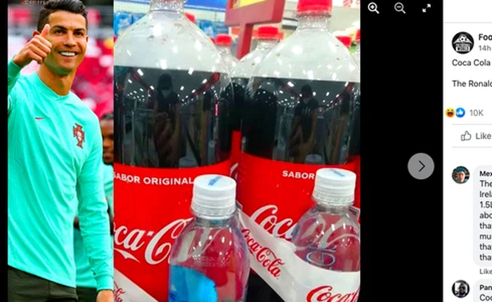 Sau cú gạt tay thổi bay 4 tỷ đô của Ronaldo, Coca Cola bán chai lớn tặng kèm nước lọc