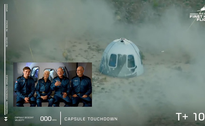 Jeff Bezos vừa bay lên vũ trụ thành công và trở lại Trái Đất an toàn, đạt được giấc mơ thủa bé: "Đây là ngày đẹp nhất đời tôi"