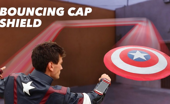 YouTuber chế ra mẫu khiên Captain America có thể đập vào tường và bật trở về tay người dùng, hệt như trong bom tấn Marvel