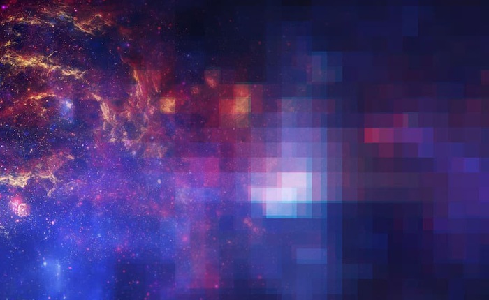 Rất có thể vũ trụ là tập hợp các pixel siêu nhỏ mà khi "zoom" đủ lớn để quan sát được, 1 phân tử sẽ to ngang với 1 thiên hà