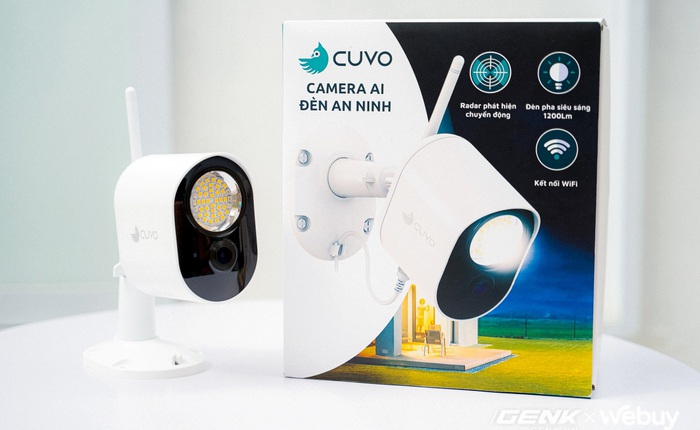 Dùng thử camera an ninh AI CUVO: Made in Việt Nam, kết hợp đèn pha và còi hú, lưu video miễn phí, phát hiện chuyển động thông minh, đặt sớm giảm ngay 1 triệu