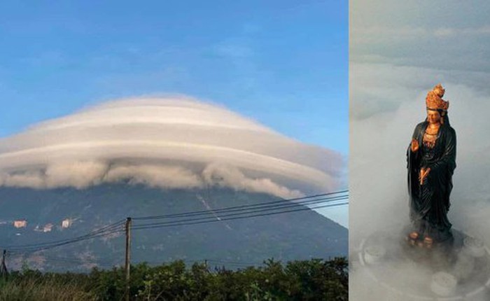 Đám mây ảo diệu xuất hiện trên đỉnh núi Bà Đen (Tây Ninh) khiến dân tình không ngừng xôn xao