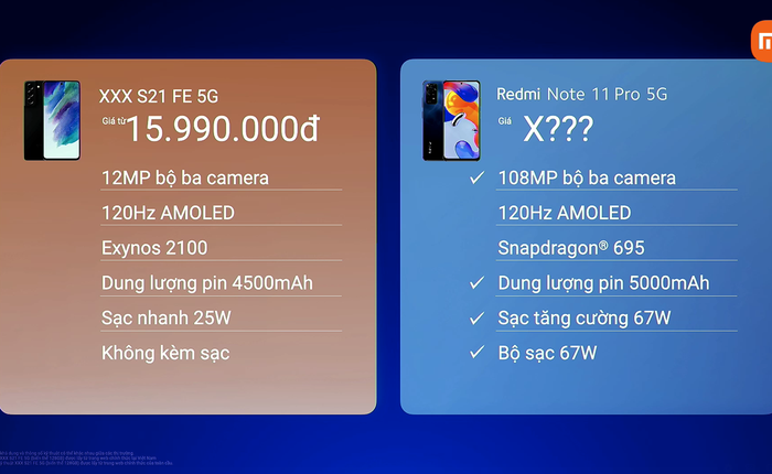 Cho rằng smartphone giá rẻ của mình vượt trội hơn Galaxy S21 FE của Samsung, Xiaomi nhận phản ứng trái chiều từ người dùng