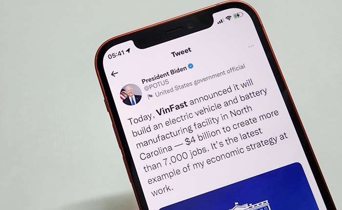 Tổng thống Mỹ Joe Biden chúc mừng VinFast xây nhà máy 4 tỷ USD tại Mỹ