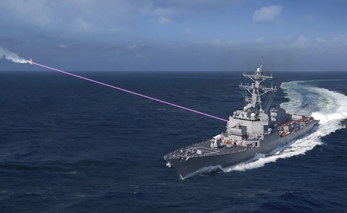 Hải quân Mỹ lần đầu tiên dùng laser bắn hạ drone, chi phí siêu rẻ chỉ 1 USD/lần bắn