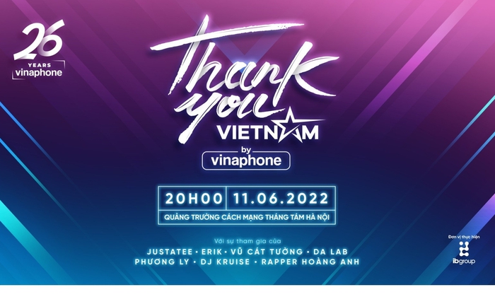 VinaPhone tái xuất với nhạc hội “Thank you, Vienam”: Đại hòa tấu âm thanh và ánh sáng